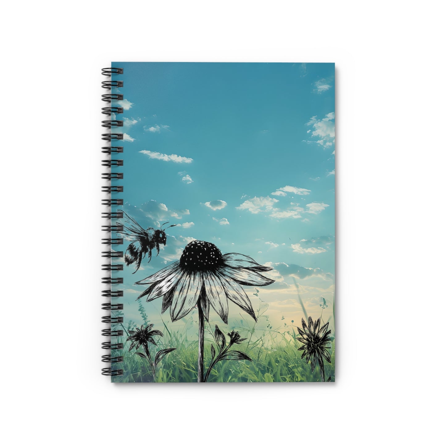 Daisy & Bee Spiral Notebook | Perfect for Nature Lovers | Journal | Gift | Art | Writing | School Supplies | ADHD | Office