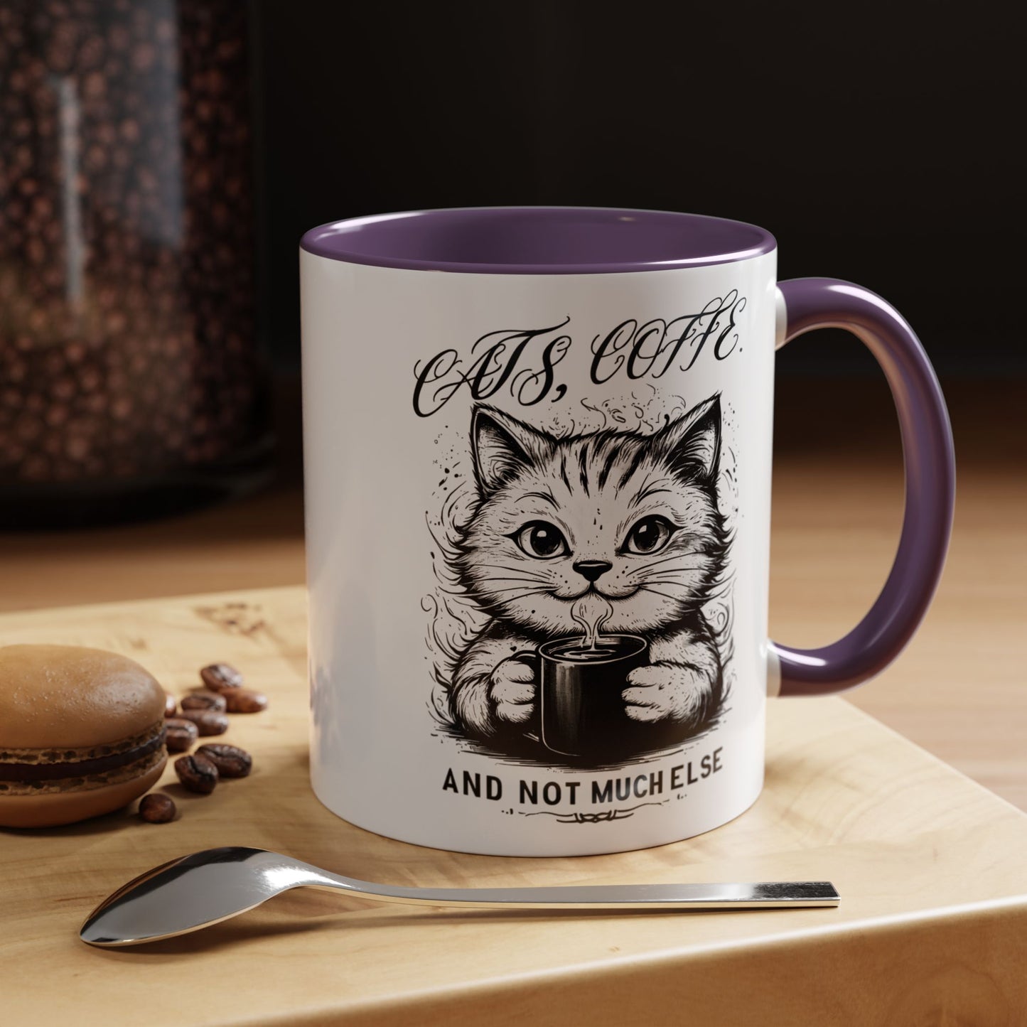 Cute Cat Coffee Mug | "Cats, Coffee, and Not Much Else" | Perfect Gift for Cat Lovers | Coffee Enthusiasts | Home/Kitchen Decor