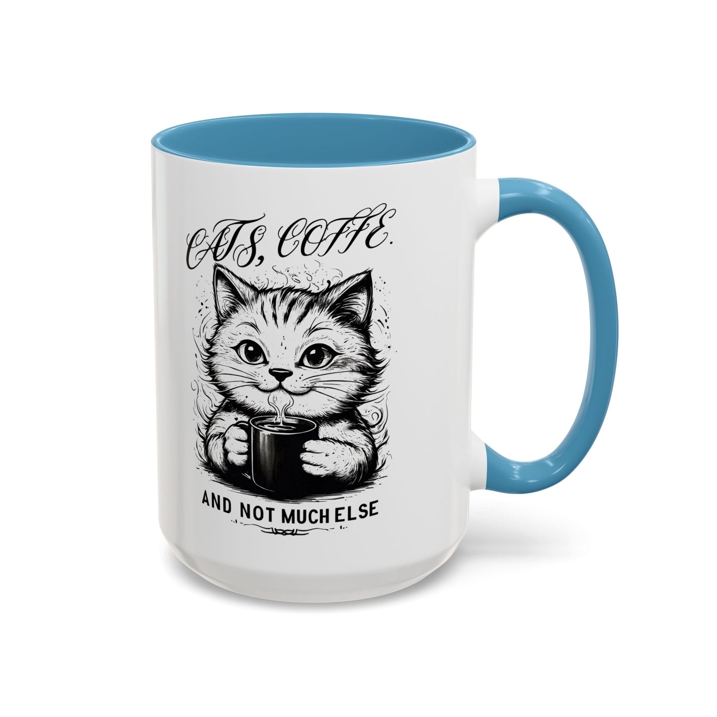 Cute Cat Coffee Mug | "Cats, Coffee, and Not Much Else" | Perfect Gift for Cat Lovers | Coffee Enthusiasts | Home/Kitchen Decor