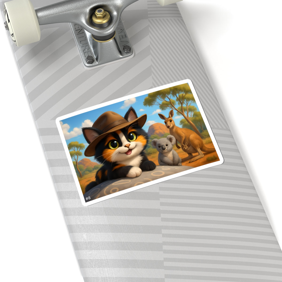 Gizmo's Australian Outback Adventures Kiss-Cut Sticker #8 | Pet Lover Decor | Laptop Décor | Gift for Cat Lovers | Stationery | Scrapbooking | Homeschooling | World Travel