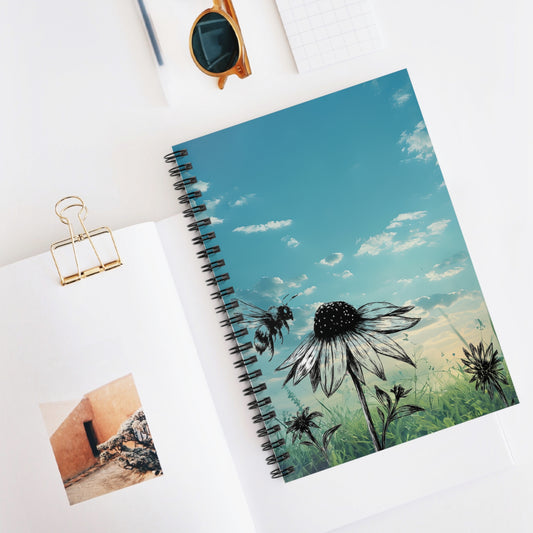 Daisy & Bee Spiral Notebook | Perfect for Nature Lovers | Journal | Gift | Art | Writing | School Supplies | ADHD | Office