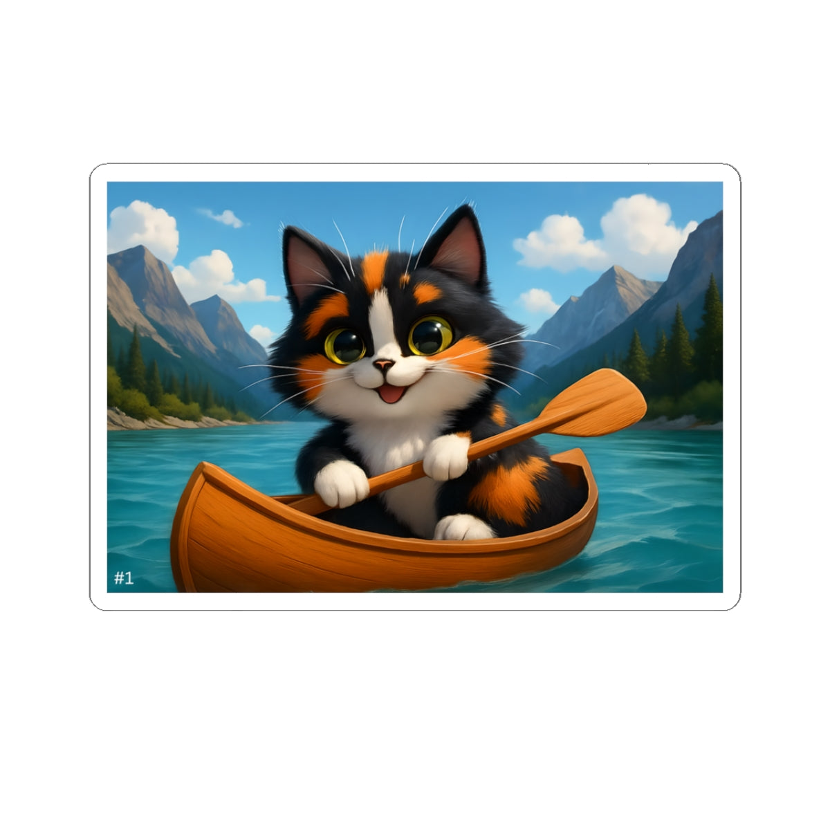 Gizmo's Rocky Mountain Adventures Kiss-Cut Sticker #1 | Pet Lover Decor | Laptop Décor | Gift for Cat Lovers | Stationery | Scrapbooking | Homeschooling