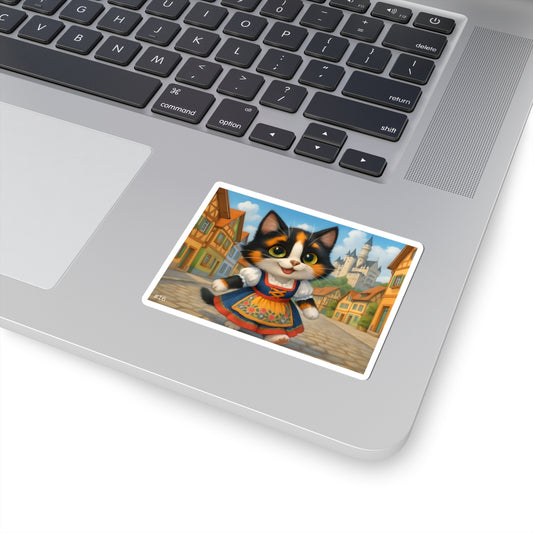 Gizmo's Germany Castle Adventures Kiss-Cut Sticker #16 | Pet Lover Decor | Laptop Décor | Gift for Cat Lovers | Stationery | Scrapbooking | Homeschooling | World Travel