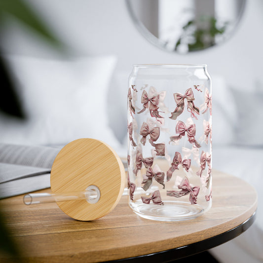 Twisted Soda & Matcha Cup | Iced Coffee Glass Tumbler 16oz Glass | Coffee Bar Glassware | Perfect Housewarming, Anniversary, or Wedding Gift | Student & College Dorm Accessory