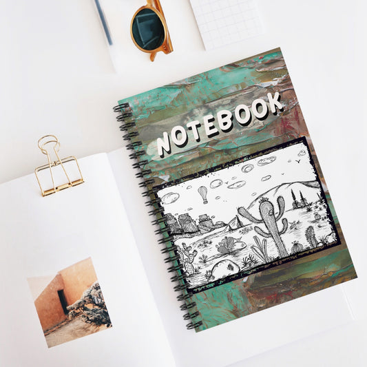 Desert Cactus Spiral Notebook -6 x 8 | Nature Lover's Journal | Art Sketchbook | Gift for Students | Eco-Friendly Notebook | Travel Log | Back-to-school