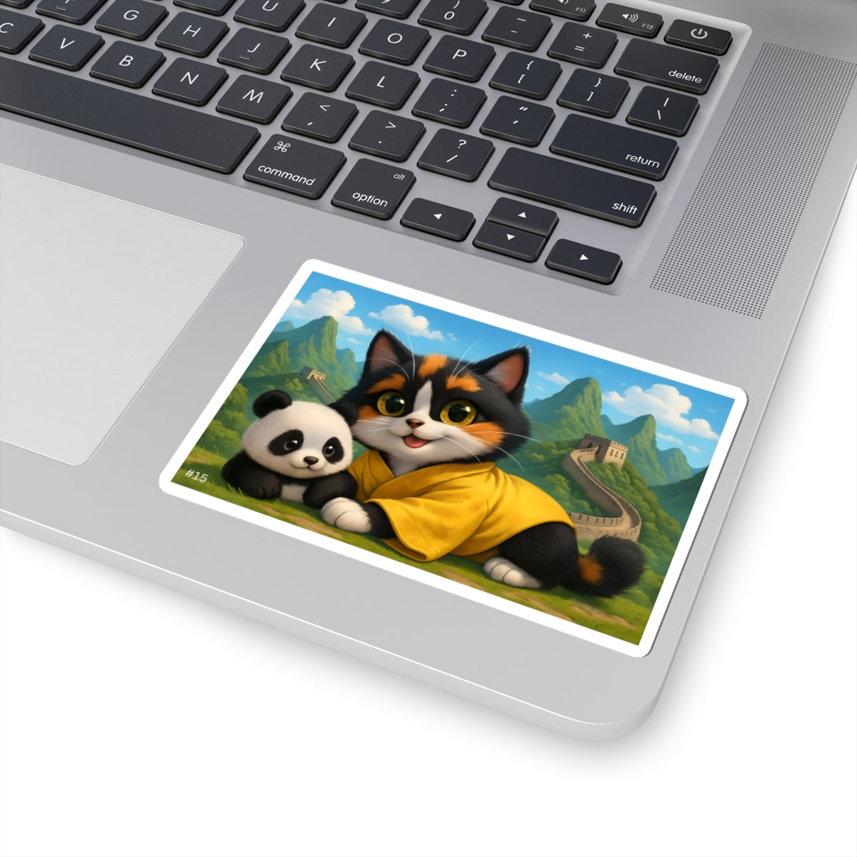 Gizmo's China's Great Wall  Adventures Kiss-Cut Sticker #15 | Pet Lover Decor | Laptop Décor | Gift for Cat Lovers | Stationery | Scrapbooking | Homeschooling | World Travel