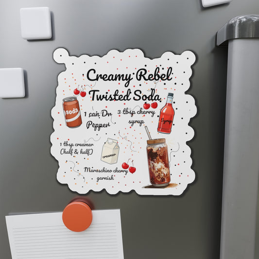 Creamy Rebel Twisted Soda Recipe Magnet | Fun Fridge Decor for Dirty Soda Lovers | Moms-On-The-Go | Dorm Accessory | Gen Z Must Have