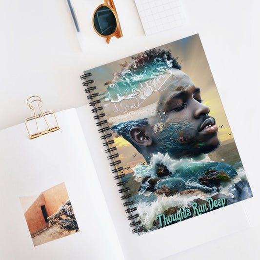 Thoughts Run Deep – Brain Dump Journal for Overthinking, Anxiety, Mental & Emotional Clarity | Introvert | Neurodivergent Reflection