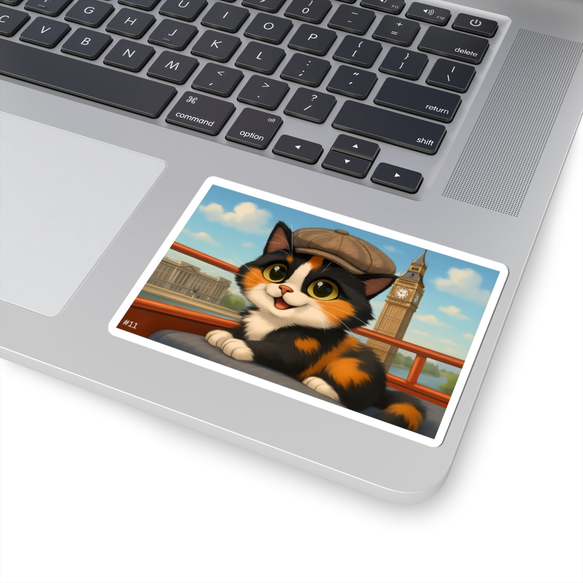 Gizmo's London, England Adventures Kiss-Cut Sticker #11 | Pet Lover Decor | Laptop Décor | Gift for Cat Lovers | Stationery | Scrapbooking | Homeschooling | World Travel