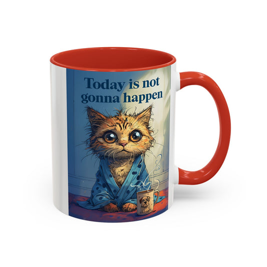 Grumpy Cat Coffee Mug – Funny Lazy Day Gift | "Today Is Not Gonna Happen" Cup | Cat Lovers | Funny Coffee Mug