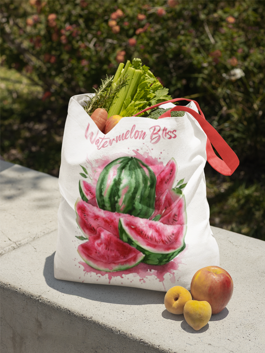 Watermelon Bliss Tote Bag | Summer Vibes | Eco-Friendly Shopper | Stylish Beach Bag | Gift for Fruit Lovers | Fun Picnic Tote