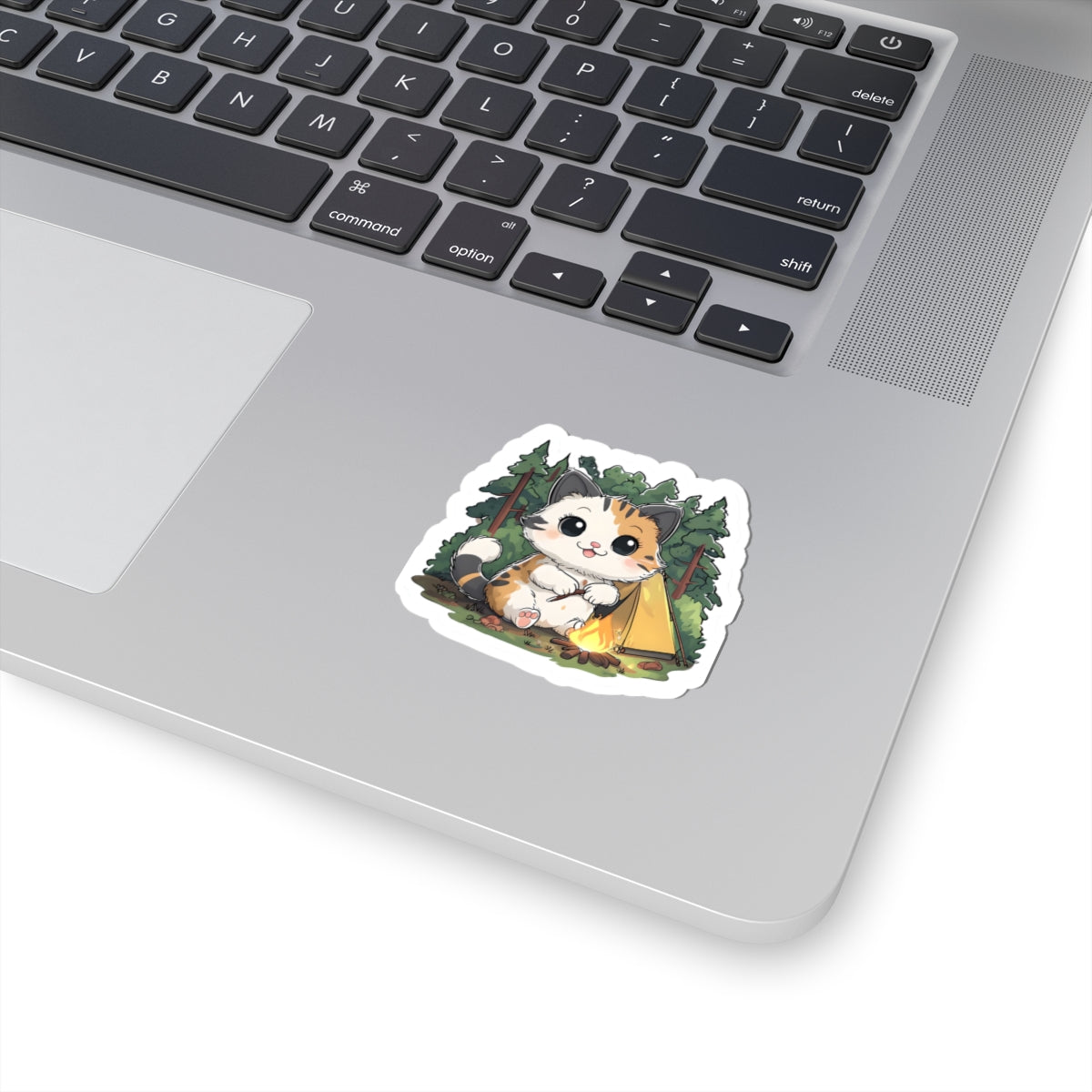 Cute Camping Cat Kiss-Cut Stickers | Nature Lover Stickers | Cat Enthusiast Decor | Homeschooling | Scrapbooking