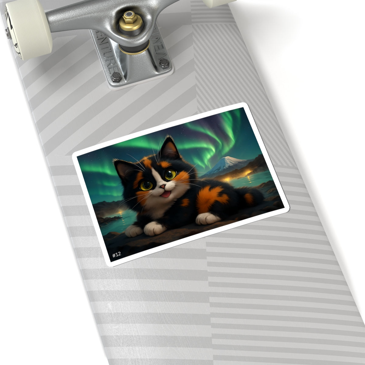 Gizmo's Land of Fire & Ice, Iceland Adventures Kiss-Cut Sticker #12 | Pet Lover Decor | Laptop Décor | Gift for Cat Lovers | Stationery | Scrapbooking | Homeschooling | World Travel