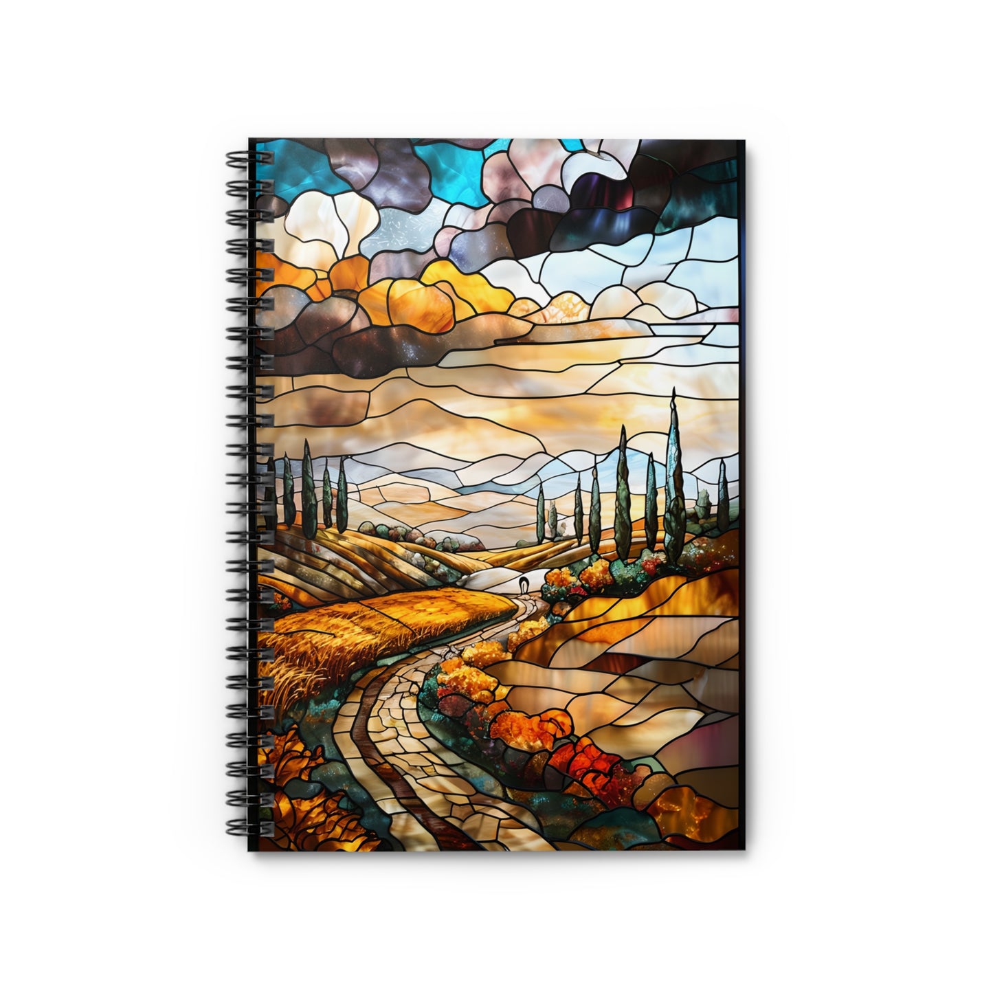 Stained Glass Spiral Notebook | Nature Journal | Notebook | Gift for Writers | Stationery | Art Lover's Diary | ADHD | Stress Relief